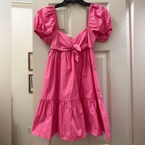 Amanda Uprichard Pink Puff Sleeve dress